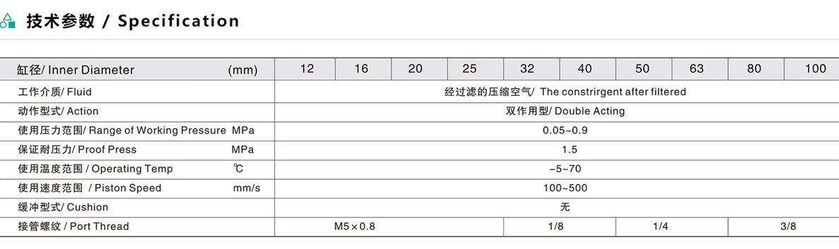 ECQ2系列薄型氣缸